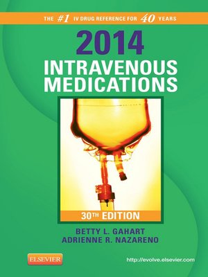 cover image of 2014 Intravenous Medications--E-Book